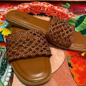 Brown Slide Sandals